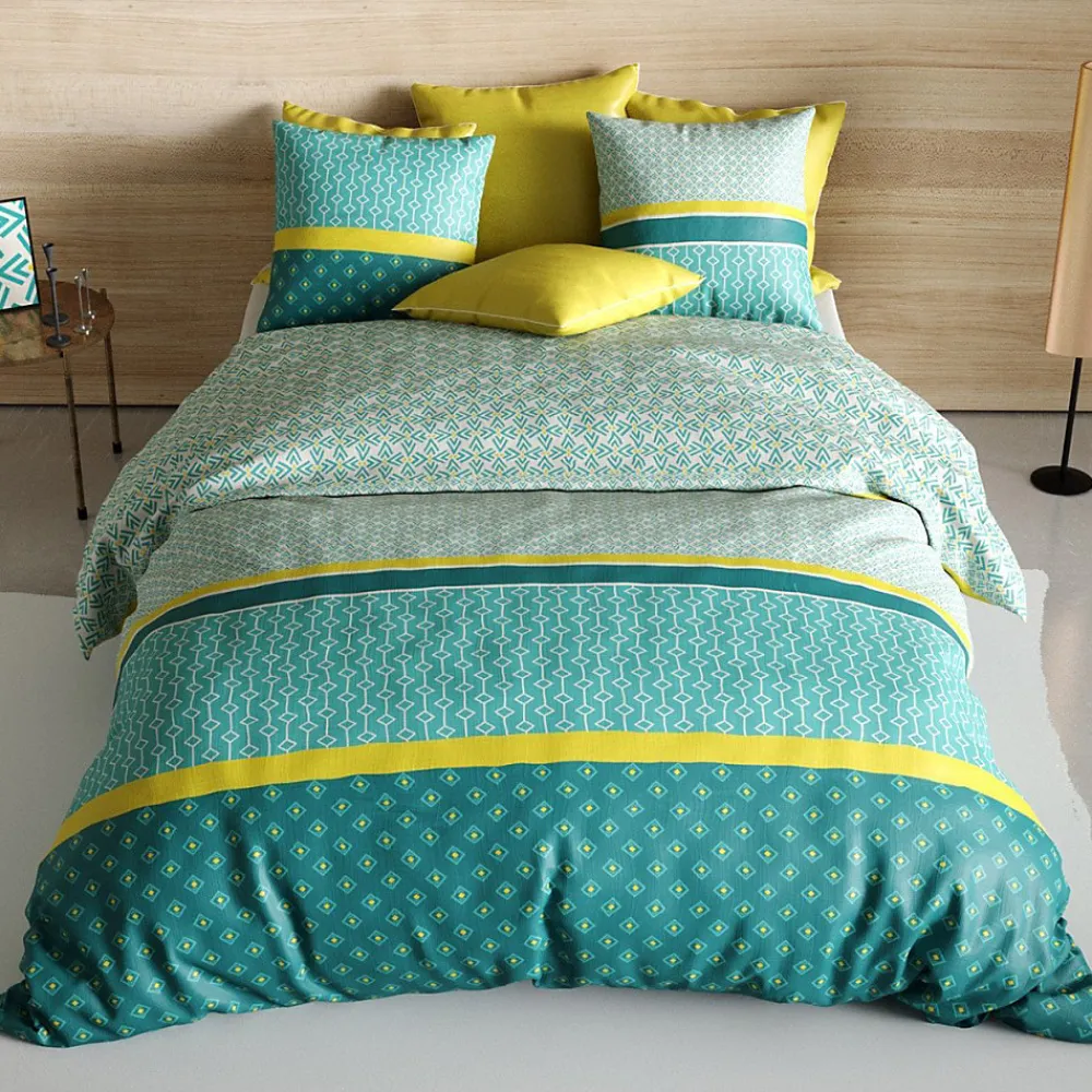 Housse de couette 240x220 Malphite + 2 taies coton 57 fils>Atelier Du Coton Sale
