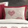 STOF Housse de couette 240x220 MODANE ROUGE + 2 taies coton 57 fils* Housse De Couette