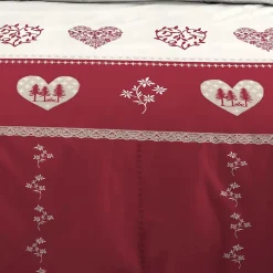 STOF Housse de couette 240x220 MODANE ROUGE + 2 taies coton 57 fils* Housse De Couette