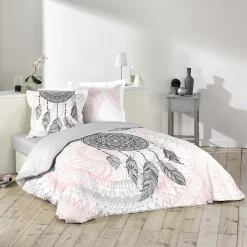 Douceur D'Intérieur Housse de couette 220x240 Namaste + 2 taies 100% coton* Housse De Couette