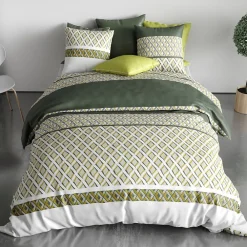 Atelier Du Coton Housse de couette 260x240 NAYAA + 2 taies coton 57 fils* Housse De Couette