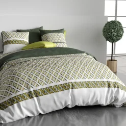 Atelier Du Coton Housse de couette 260x240 NAYAA + 2 taies coton 57 fils* Housse De Couette