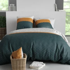 Atelier Du Coton Housse de couette 260x240 ORUS + 2 taies coton 57 fils* Housse De Couette