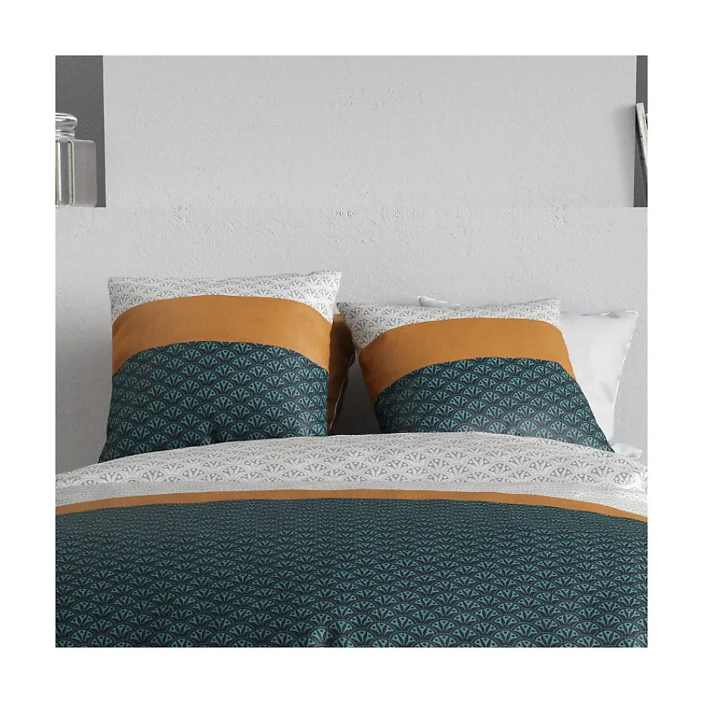 Atelier Du Coton Housse de couette 260x240 ORUS + 2 taies coton 57 fils* Housse De Couette