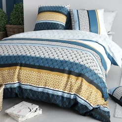 Housse de couette 240x220 OSIS + 2 taies coton 57 fils><noscript><img width=