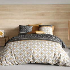 Atelier Du Coton Housse de couette 260x240 Ota + 2 taies coton 57 fils* Housse De Couette