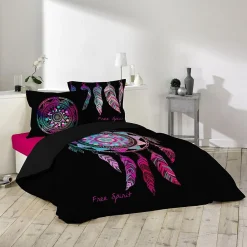 100Comfort Housse de couette 240x260 Porte Bonheur 100% coton* Housse De Couette