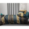 Atelier Du Coton Housse de couette 240x220 Qobe + 2 taies coton 57 fils* Housse De Couette