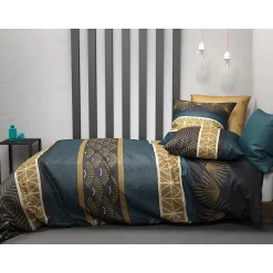 Atelier Du Coton Housse de couette 240x220 Qobe + 2 taies coton 57 fils* Housse De Couette
