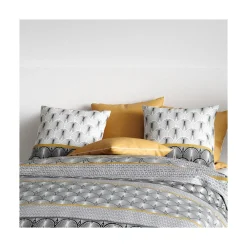 Housse de couette 240x220 SAKIG + 2 taies coton 57 fils>Atelier Du Coton Clearance