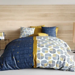 Atelier Du Coton Housse de couette 260x240 Sirius + 2 taies coton 57 fils* Housse De Couette
