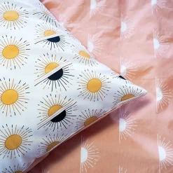 Cote Deco Housse de couette 260x240 TERRAMEA + 2 taies 100% coton adouci 57 fils/cm2* Housse De Couette