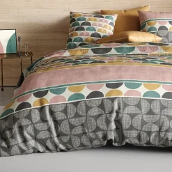 Atelier Du Coton Housse de couette 240x220 Thanos + 2 taies coton 57 fils* Housse De Couette