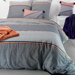 Atelier Du Coton Housse de couette 240x220 Tilak + 2 taies coton 57 fils* Housse De Couette