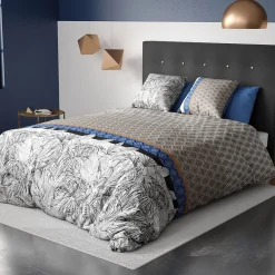 Atelier Du Coton Housse de couette 240x220 Toki + 2 taies coton 57 fils* Housse De Couette