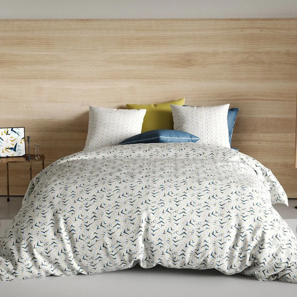 Housse de couette 260x240 VITA + 2 taies coton 57 fils>Atelier Du Coton Outlet