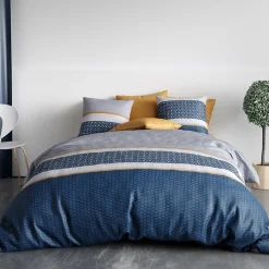 Atelier Du Coton Housse de couette 260x240 ZANTE + 2 taies coton 57 fils* Housse De Couette
