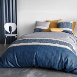 Atelier Du Coton Housse de couette 260x240 ZANTE + 2 taies coton 57 fils* Housse De Couette