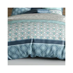 Atelier Du Coton Housse de couette 240x220 ZIRCON + 2 taies coton 57 fils* Housse De Couette