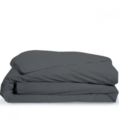 Bleu Calin Housse de couette 140x200cm Parure COTON Anthracite* Housse De Couette