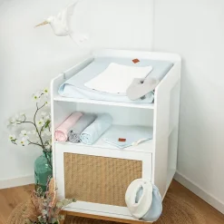 Housse de matelas à langer Nid d'abeille><noscript><img width=