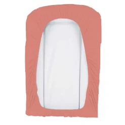 Domiva Housse de matelas à langer en éponge bouclette (50x75 cm - Terracotta)* Drap Housse|Drap Housse