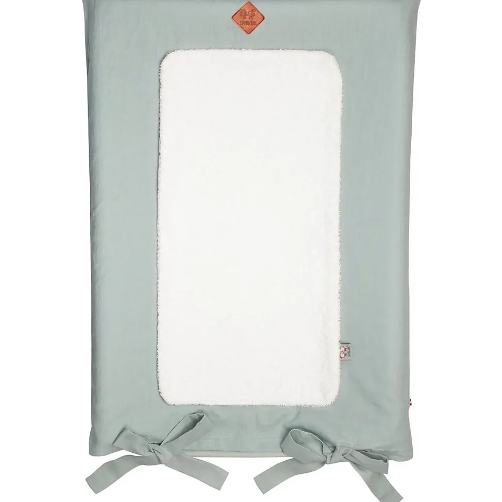 Sevira Kids Housse de matelas à langer en Lin Lavé* Drap Housse|Drap Housse