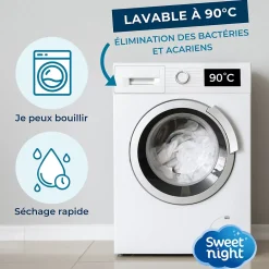 Sweetnight Housse intégrale matelas imperméable - Anti-Punaise de lit et Anti-acariens - Sans traitement chimique - Ep. jusqu'à 25 cm* Protège Matelas