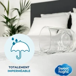 Sweetnight Housse intégrale matelas imperméable - Anti-Punaise de lit et Anti-acariens - Sans traitement chimique - Ep. jusqu'à 30 cm* Protège Matelas