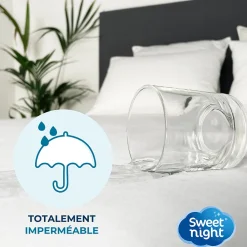 Housse intégrale matelas imperméable - Anti-Punaise de lit et Anti-acariens - Sans traitement chimique - Ep. jusqu'à 25 cm>Sweetnight Clearance