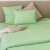 Toison d'Or Housse Pour Edredon en Coton Lavé (80x200 cm - Vert clair)* Housse De Couette