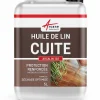 Huile de lin cuite pour entretien des bois, parquets, meubles, terrasse, pierres naturelles - 5 L ->Arcane Industries Outlet