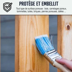 Huile de lin cuite pour entretien des bois, parquets, meubles, terrasse, pierres naturelles - 5 L ->Arcane Industries Outlet