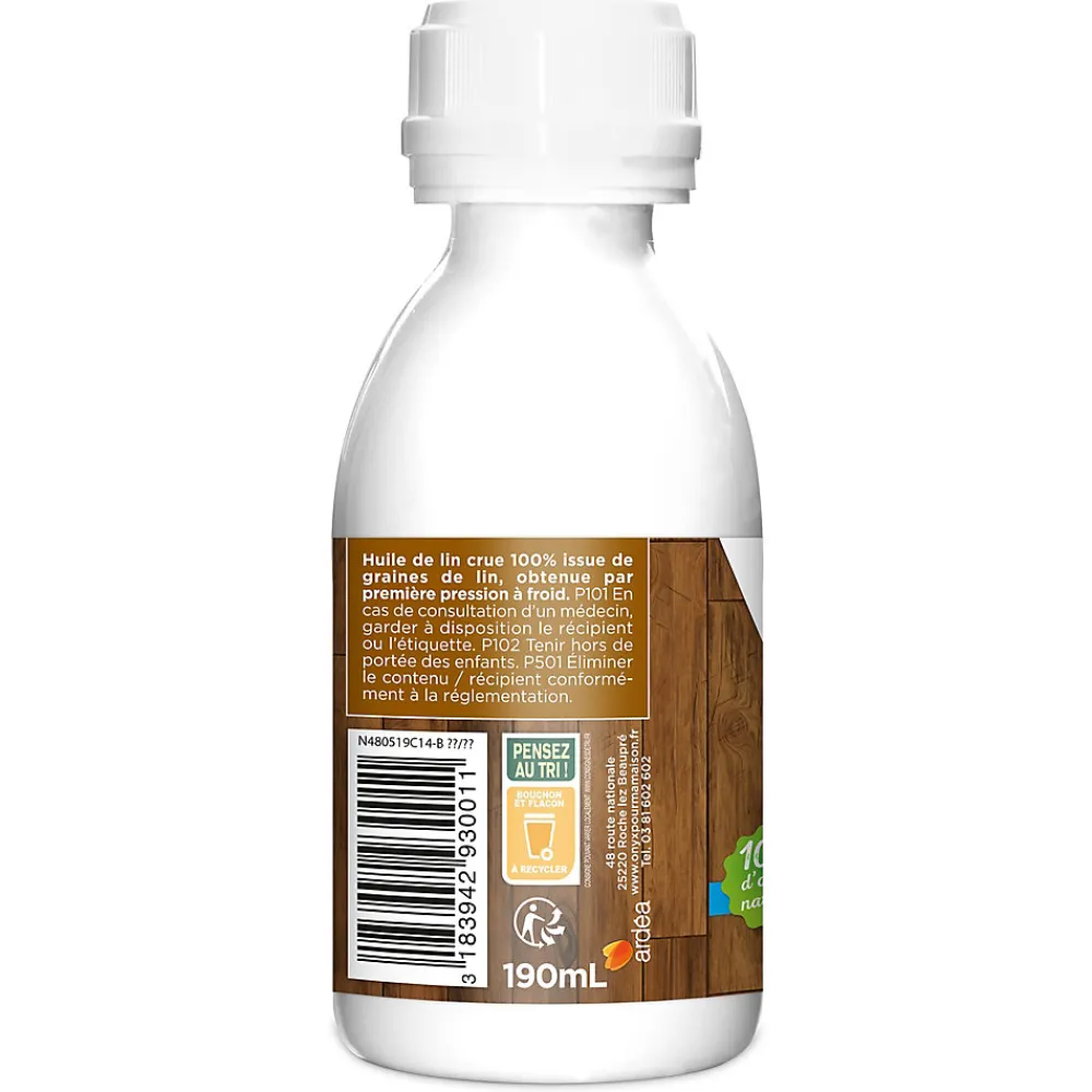 Huile de lin bricolage 190 ml pour bois, tommettes, terres cuites>Onyx