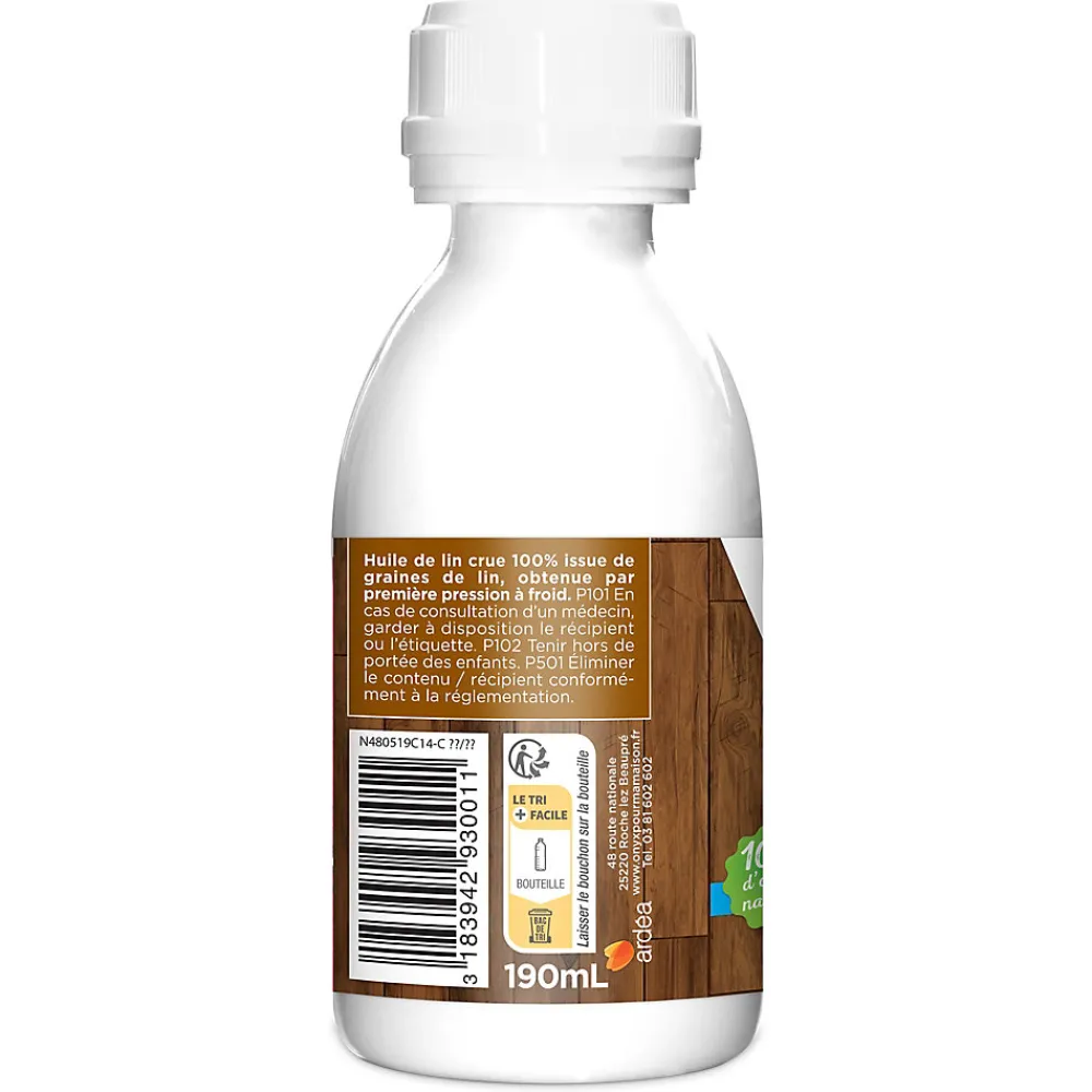 Huile de lin bricolage 190 ml pour bois, tommettes, terres cuites>Onyx