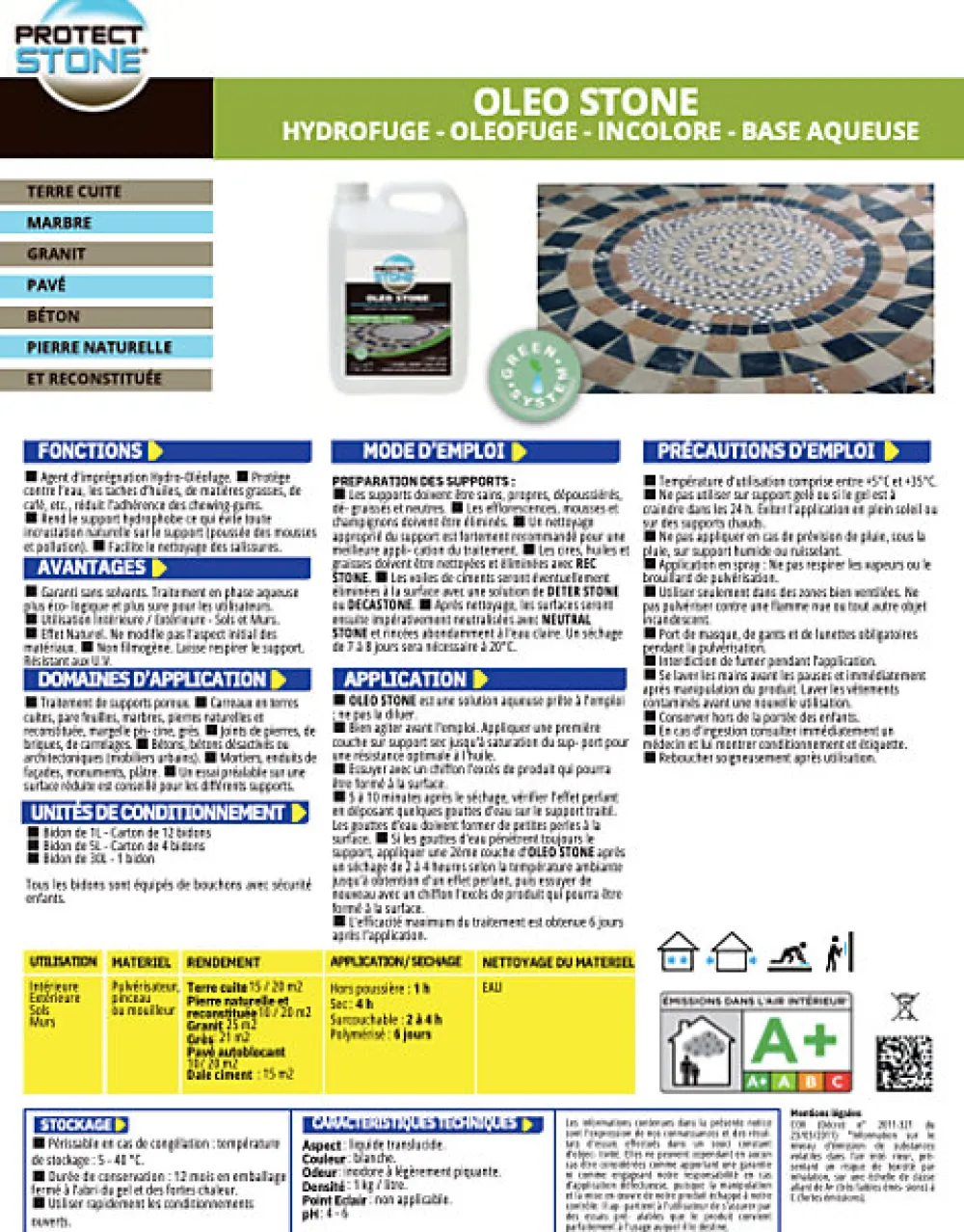 Hydrofuge Travertin & Terrasse - Imperméabilisant Oléofuge Pierre Naturelle, Béton Protection Longue Durée Int/Ext 5L (100m²)>Protect stone Best
