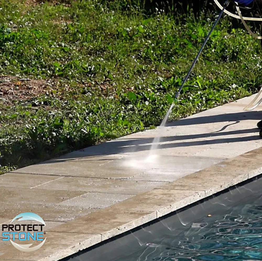 Hydrofuge Travertin & Terrasse - Imperméabilisant Oléofuge Pierre Naturelle, Béton Protection Longue Durée Int/Ext 5L (100m²)>Protect stone Best
