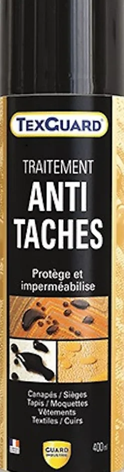 Guard Industrie Imperméabilisant Antitache Tissu TEXGUARD aérosol 400ml Aérosols Cuir Velours Hydrofuge Invisible Canapé Tapis Rideau Moquette* Entretien Du Textile