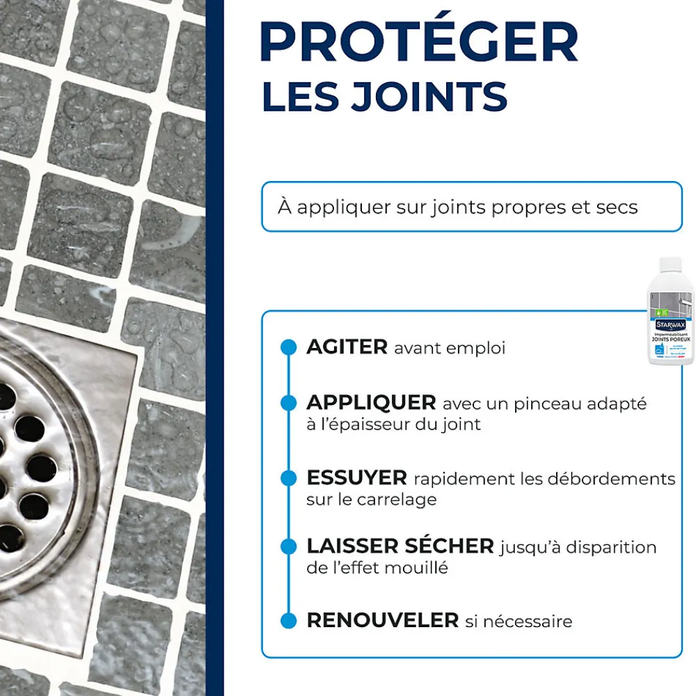 Imperméabilisant joints de carrelage 200ml>Starwax Best