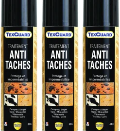 Imperméabilisant Tissu et Cuir Antitache TEXGUARD 3 Aérosols Velours Hydrofuge Incolore et Invisible Canapé Tapis Rideau Moquette>Guard Industrie Hot
