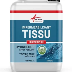 Arcane Industries IMPERMEABILISANT ANTI-TACHES ET HYDROFUGE POUR TISSU - IMPERTISSU - 2.5 L (jusqu'à 25 m²) -* Entretien Du Textile