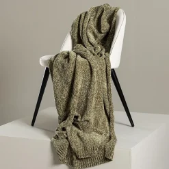 Venture Home Jeté de canapé en polyester chenille Ally 170x130 cm* Boutis, Couvre-Lit, Édredon