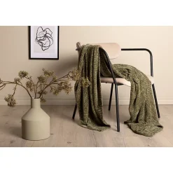 Venture Home Jeté de canapé en polyester chenille Ally 170x130 cm* Boutis, Couvre-Lit, Édredon
