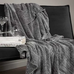 Jeté de canapé en polyester chenille Ally 170x130 cm><noscript><img width=