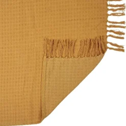 Jeté de canapé gaufré en coton 130x160 cm><noscript><img width=