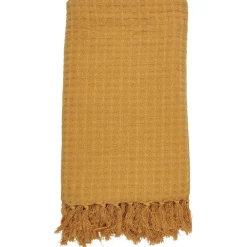 Jeté de canapé gaufré en coton 130x160 cm><noscript><img width=