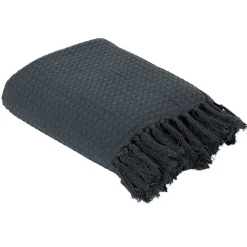 Jeté de canapé gaufré 170x250 cm anthracite>The Home Deco Factory Hot