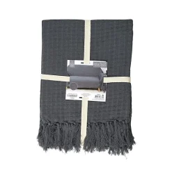 Jeté de canapé gaufré 170x250 cm anthracite><noscript><img width=