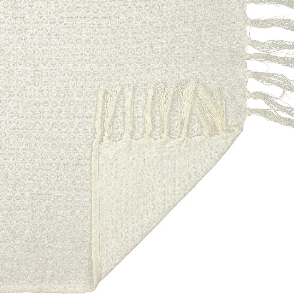 Jeté de canapé gaufré 170x250 cm ivoire>The Home Deco Factory Online