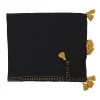 Jeté de canapé surpiqué pompons noir 130x150 cm>The Home Deco Factory Hot